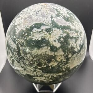 Huge Moss Agate Sphere - Over 11 Pounds!